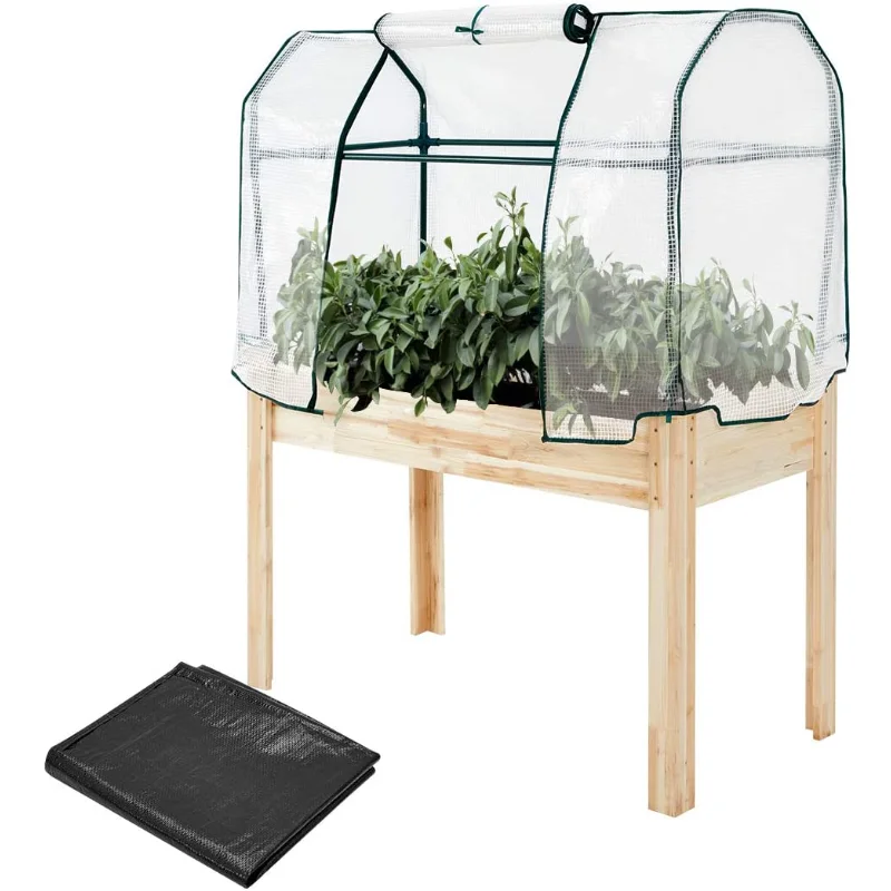 

Raised Garden Bed Planter Box Wooden Outdoor shed Planter Bed storage