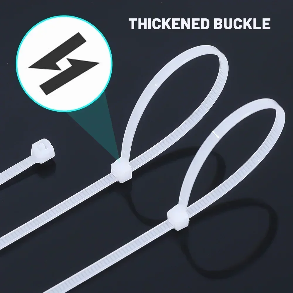 Пластиковые нейлоновые кабельные стяжки самоблокирующиеся шнуровые ремни