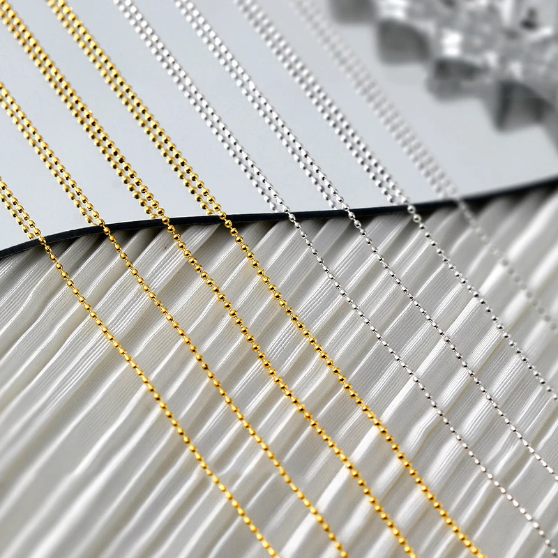 Цепочка со стальными шариками для ногтей 0 8/1 мм