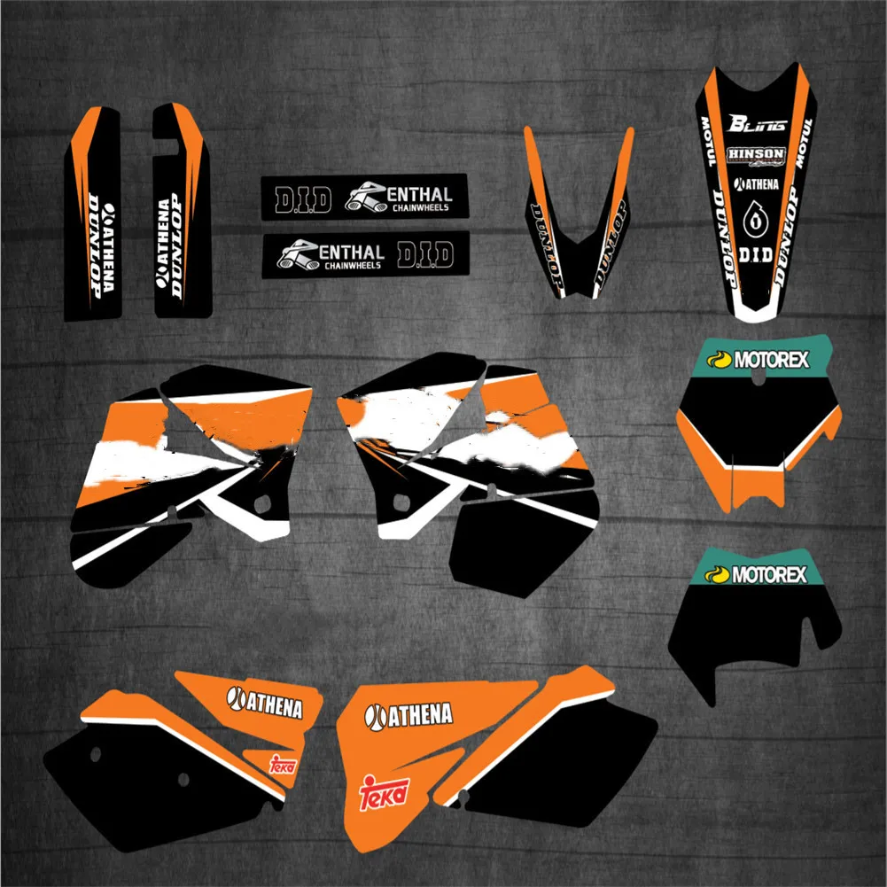 Полный комплект графических наклеек EXC 2007-2005 наборы Delcas для KTM XCW 2005 2006 2007 XC XCF XCFW MXC