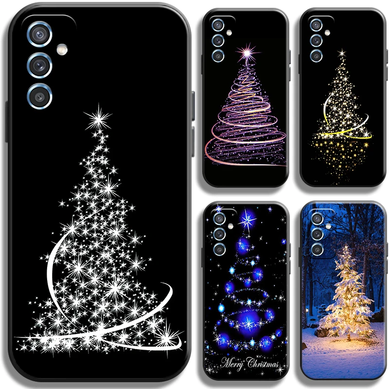 

Merry Christmas Tree Deer Phone Case For Samsung Galaxy M10 M11 M12 M20 M22 M30 M30S M31 M31S M32 M51 M52 5G Soft Black