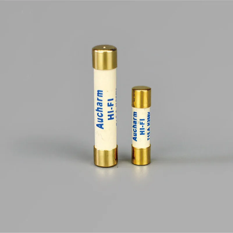 

2pcs Aucharm fuse tube hifi fever grade silver fuse silver alloy CD turntable amplifier preamp Post-amp Goldplated