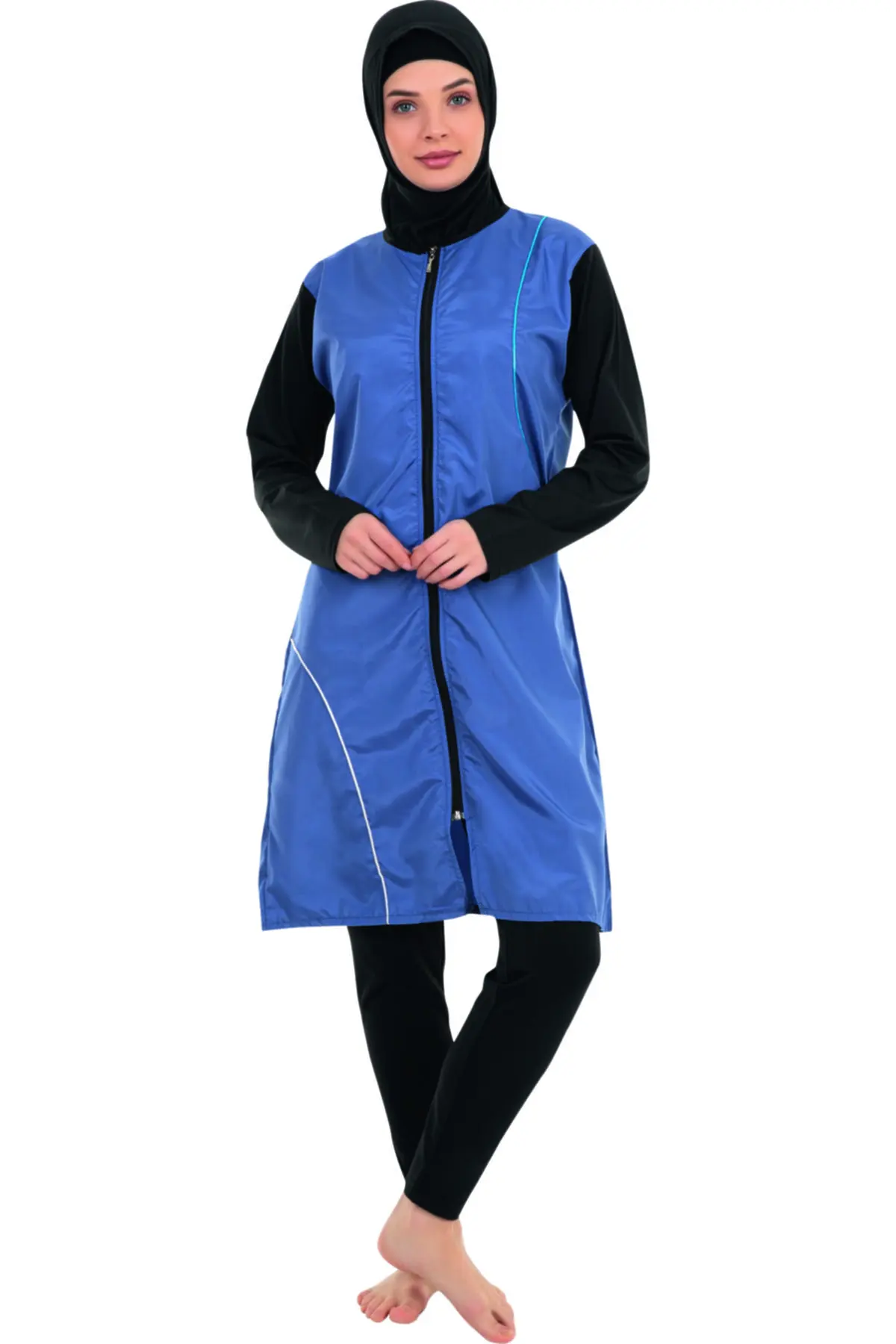 

Мусульманские Буркини полностью покрыты прямыми колготками купальники скромная летняя одежда хиджаб спортивный купальник исламский полн...