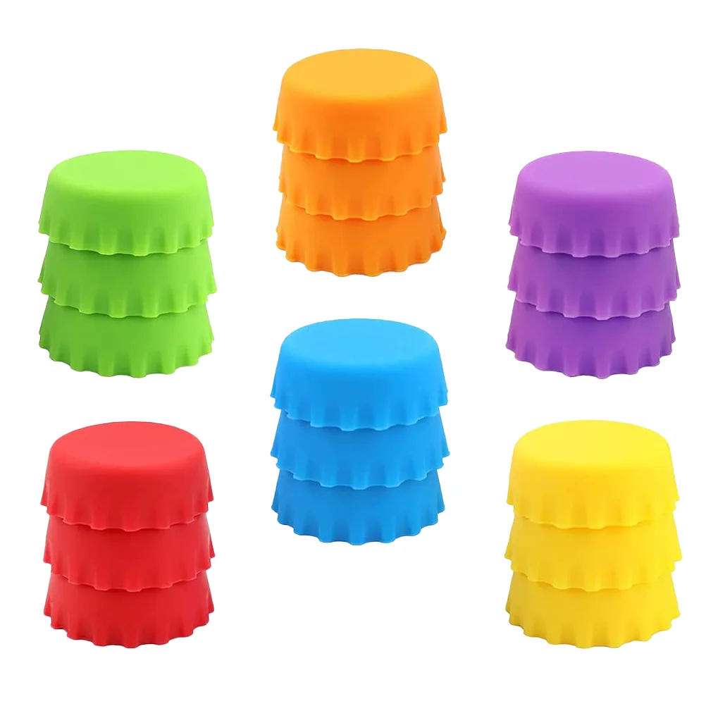 

Bottlecaps Beer Silicone Stopper Sealer Reusable Stoppers Plugs Lidsplug Color Saver Drink Soda Sealing Beverage Cap