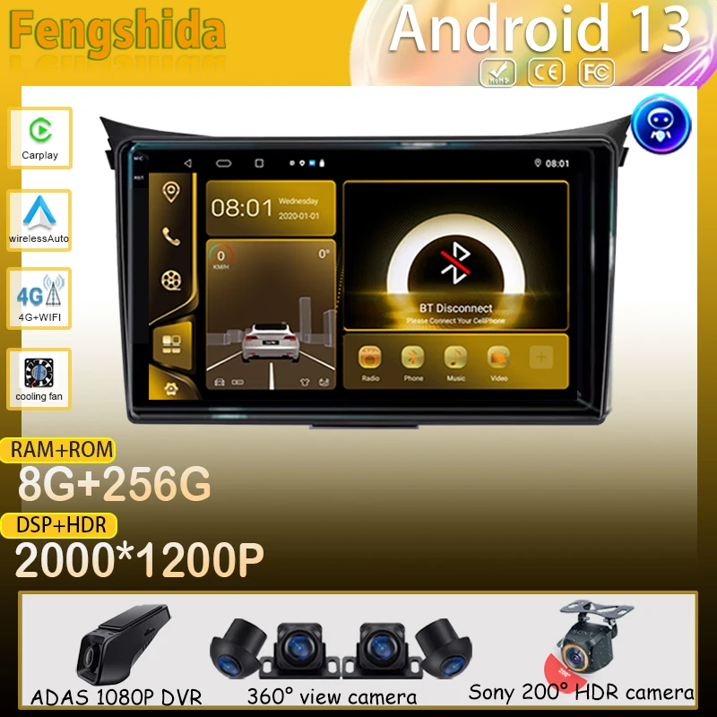 Автомобильный Android для Hyundai i30 II 2 GD 2011-2017 авто радио мультимедийный GPS без 2din Carplay