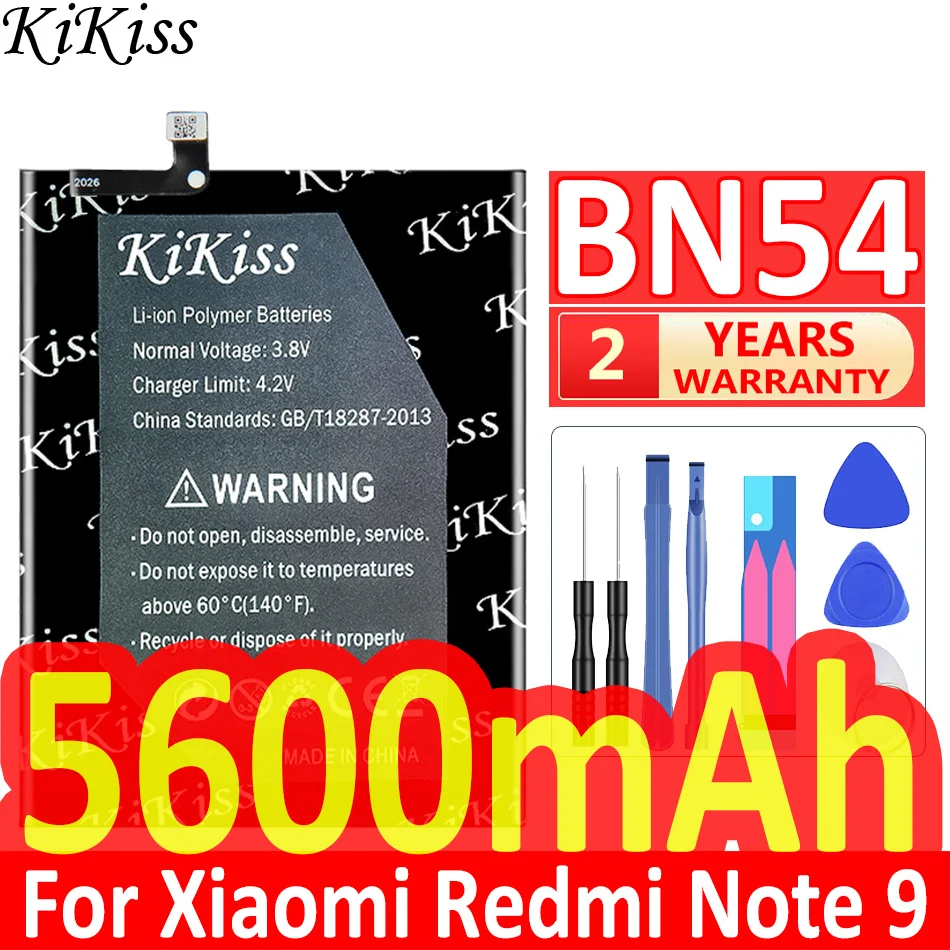 

BN55 BN62 For Xiao Mi Phone Battery BN54 For XIAOMI Hongmi Redmi Note 9 Note9 4G 5G BN 54 Note 9s Replace Battery + Tools