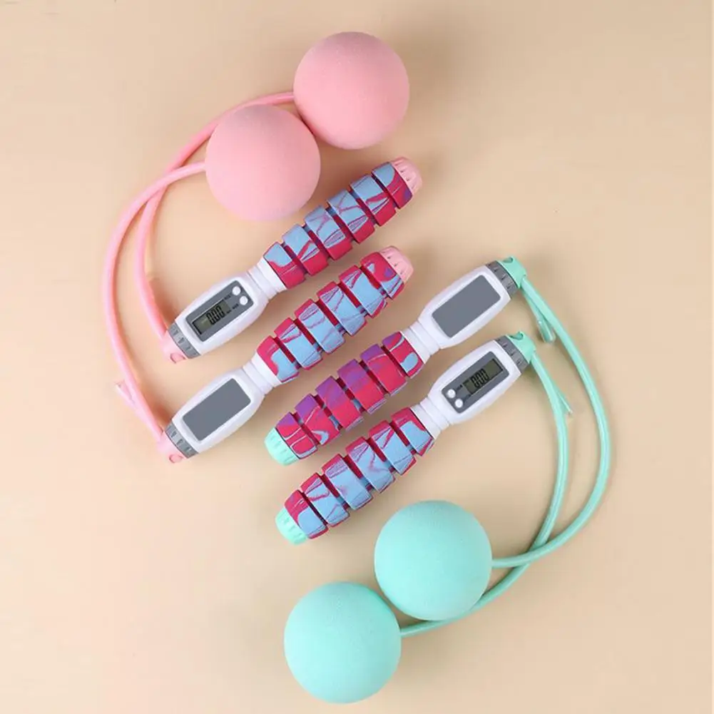 

Useful Cordless Jump Rope PVC Electronic Jump Rope Adjustable Indoor Cordless Electronic Skipping Rope Slim Body