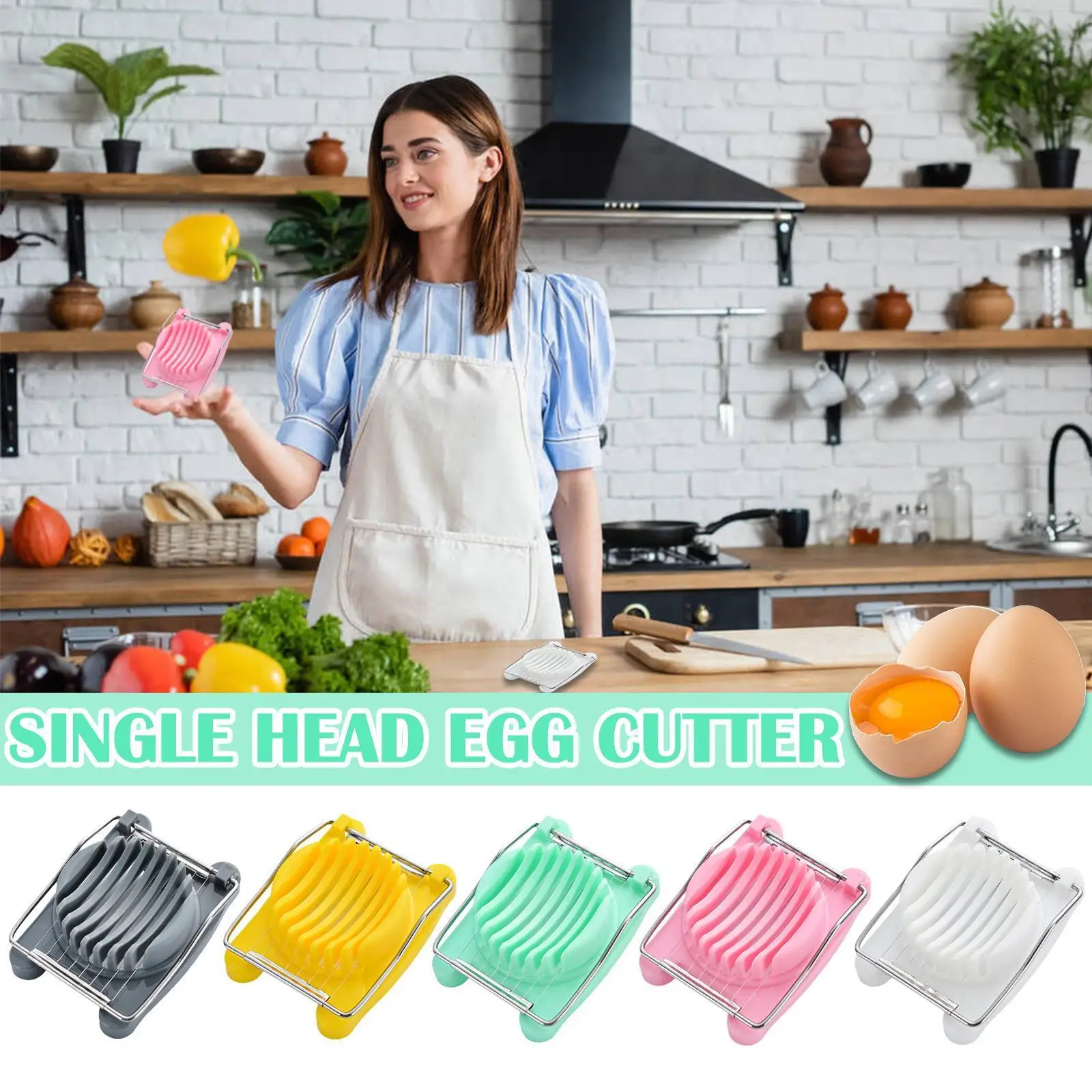 

1pcs Multifunction Kitchen Cut Egg Slicer Sectioner Cutter Accessories Flower New Edges Egg Kitchen Shaper Mold Quality Hig K0e9