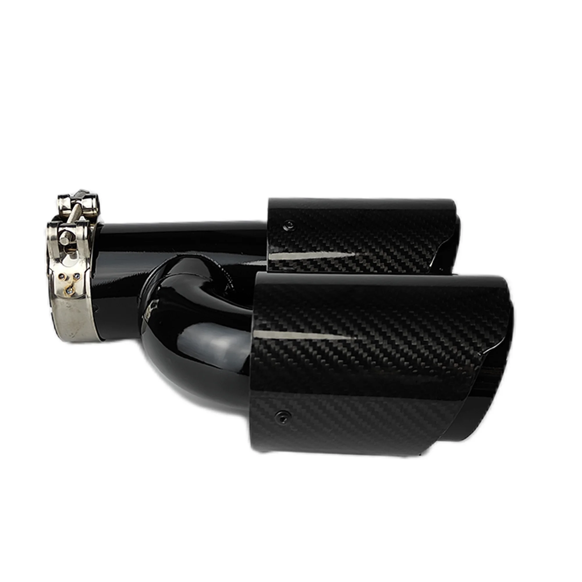 Универсальный автомобильный глушитель из углеродного волокна длина черного