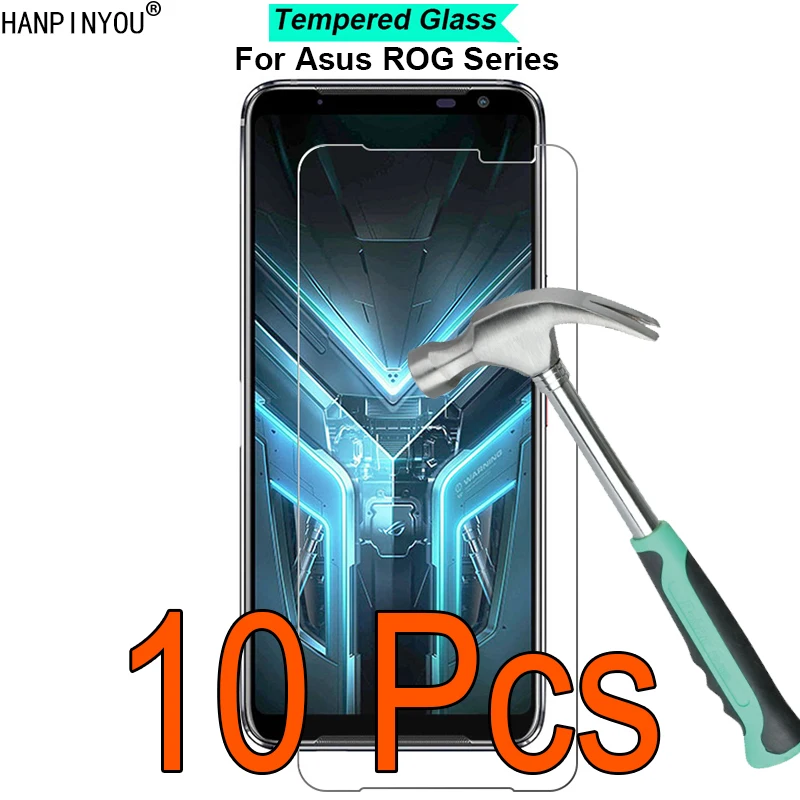 

10 Pcs For Asus ROG Phone 6 5 5s II 2 ZS660KL 3 Strix Pro 9H Hardness 2.5D Toughened Tempered Glass Film Screen Protector