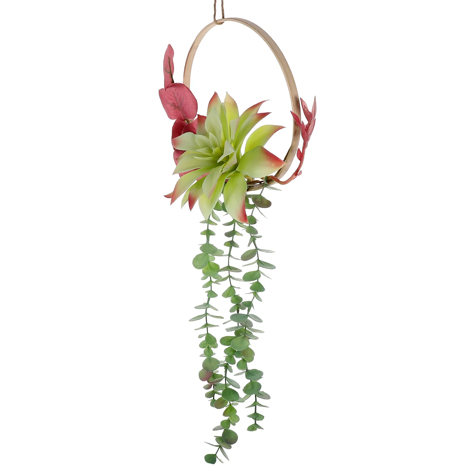 

Wreath Wall Greenery Plants Artificial Decor Hanging Bedroom Succulent Decorations Succulents