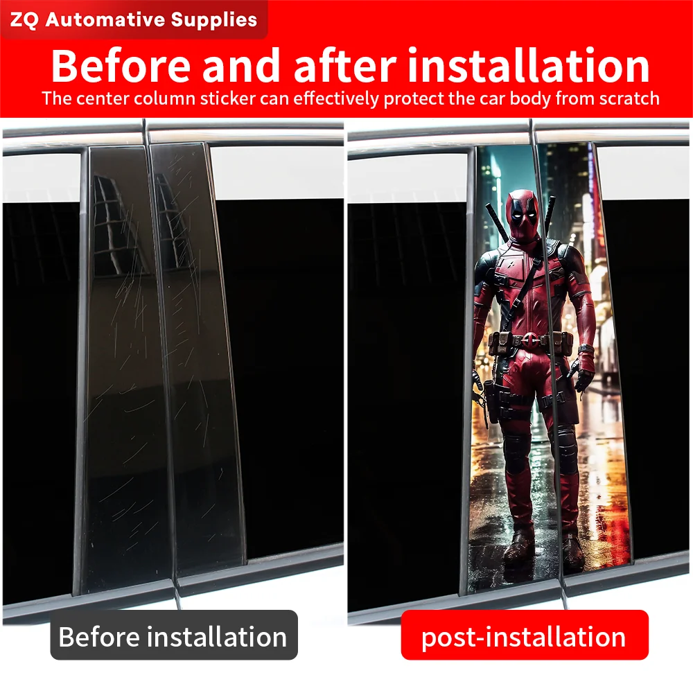 Аниме самурай автомобильные наклейки забавные авто B столб водостойкое