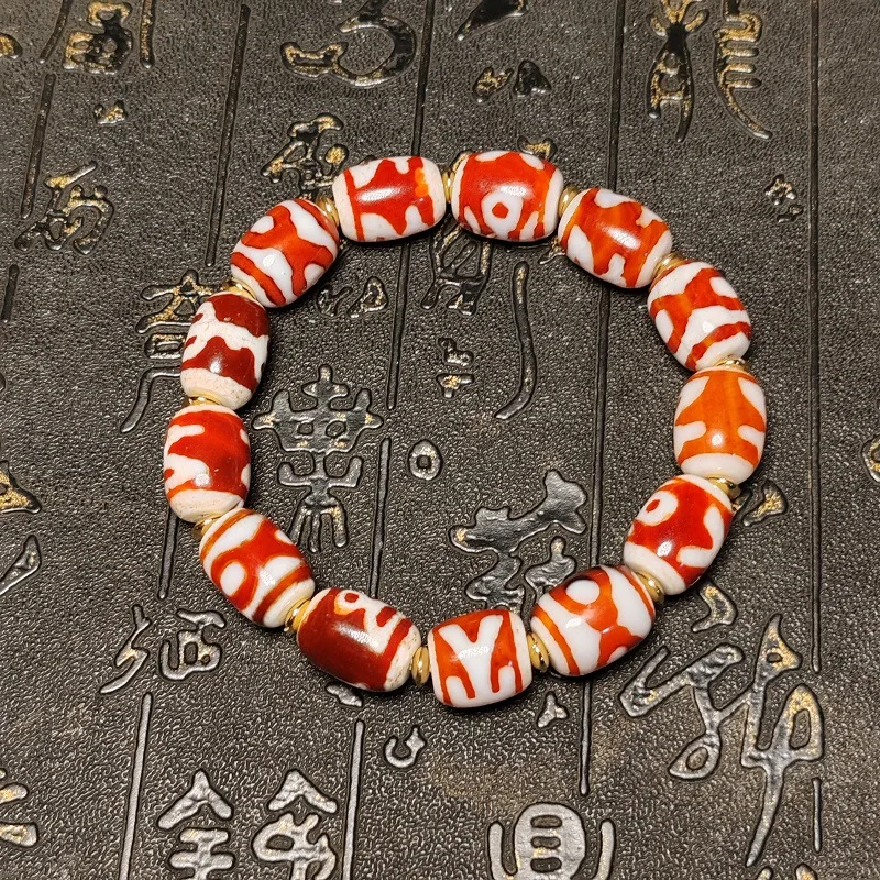 Браслет из красного агата с белыми отверстиями разные модели яркий амулет Tianzhu