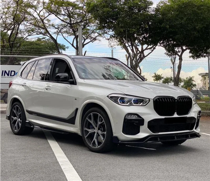Для BMW X5 G05 X5M 2019-2023 Высокое качество ABS черный передняя губа задний диффузор кузова