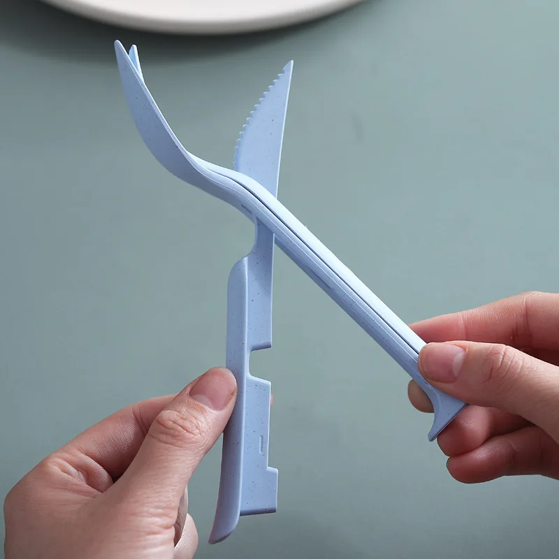 Дорожный портативный набор столовых приборов 3 шт./компл. в 1 японском стиле нож из