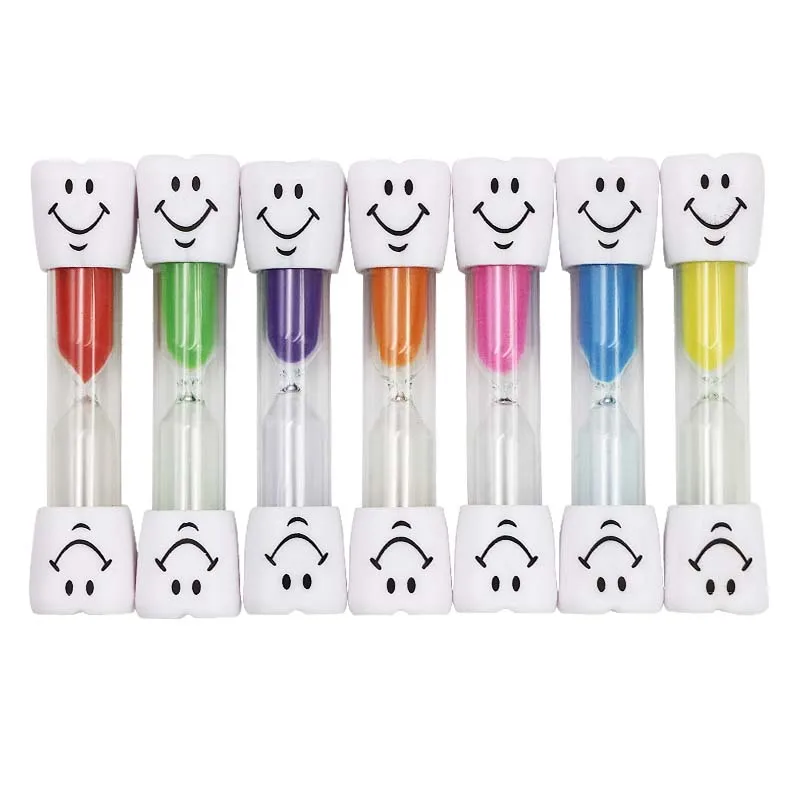 

4pcs Teeth Shape Sand Hourglass Sand Clock Kids Tooth Brush Timer 3/Three Minutes Cute Smiley Dental Sand Glass Dentist Gifts