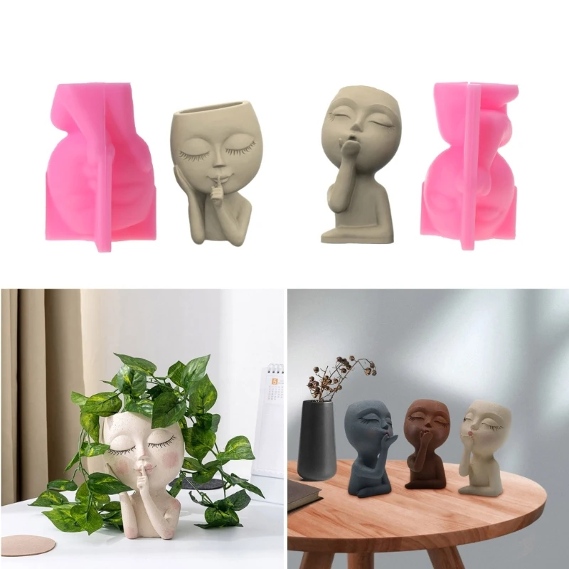 

Succulent Planter Silicone Mold Flower Pot Concrete Mold Cement Gypsum Mold DIY Flower Vase Epoxy Resin Casting Mold