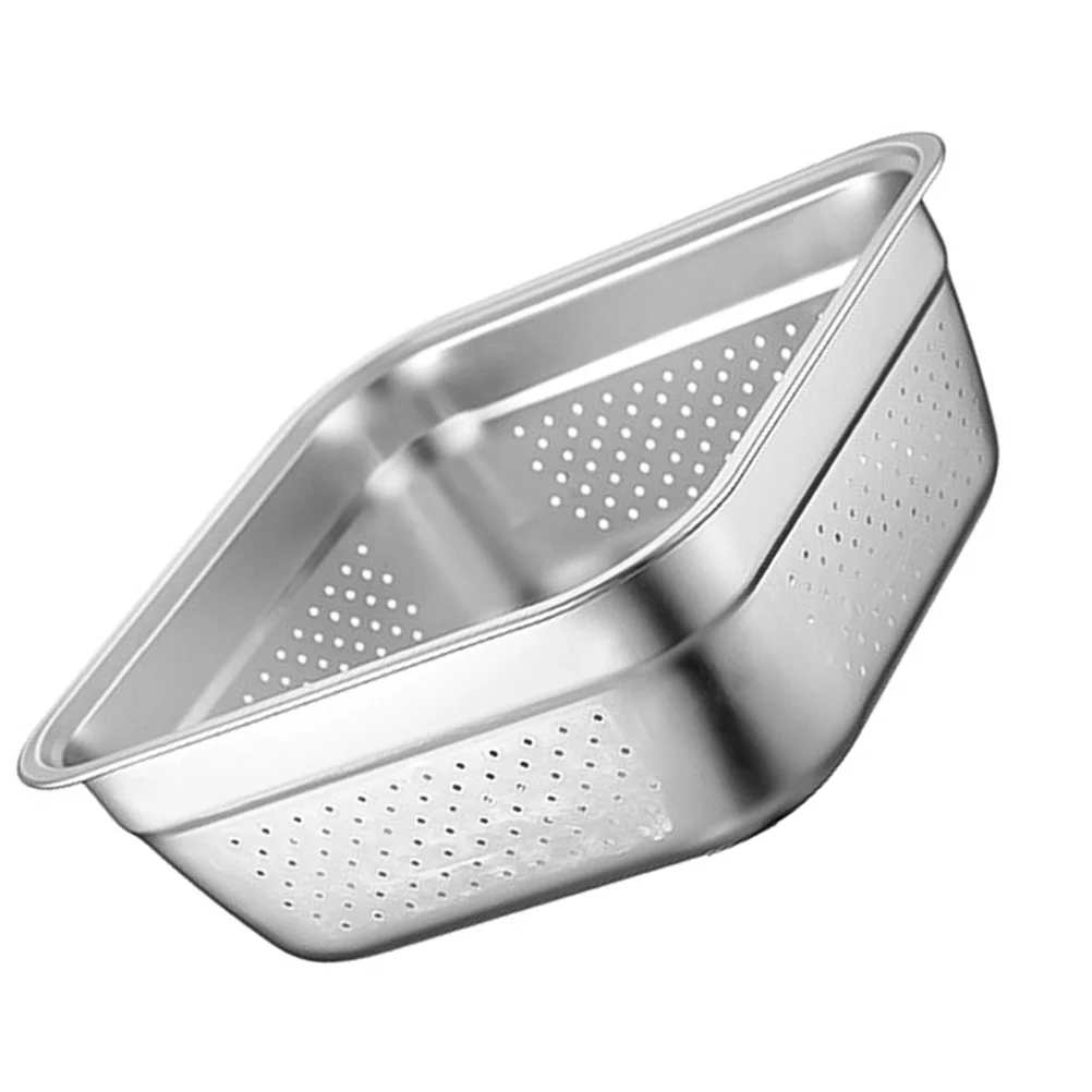 

Strainer Stainless Steel Rice Basket Vegetable Washing Basin Colander Bowl Drainer Fruit Draining Drain Washer Multifunctional