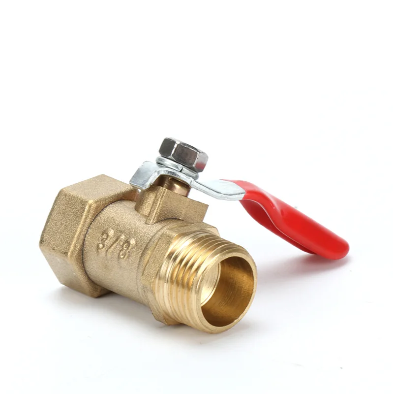 

1/8" 1/4'' 3/8'' 1/2'' Brass Small Ball Valve Female/Male Thread Brass Valve Connector Joint Copper Pipe Fitting Coupler Adapter