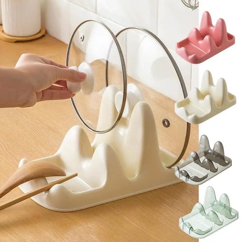 

Spoon Lid Holder Multifunctional Cutting Board Holder Kitchen Accessories Multifunctional Pot Lid Holder Tableware Storage Rack