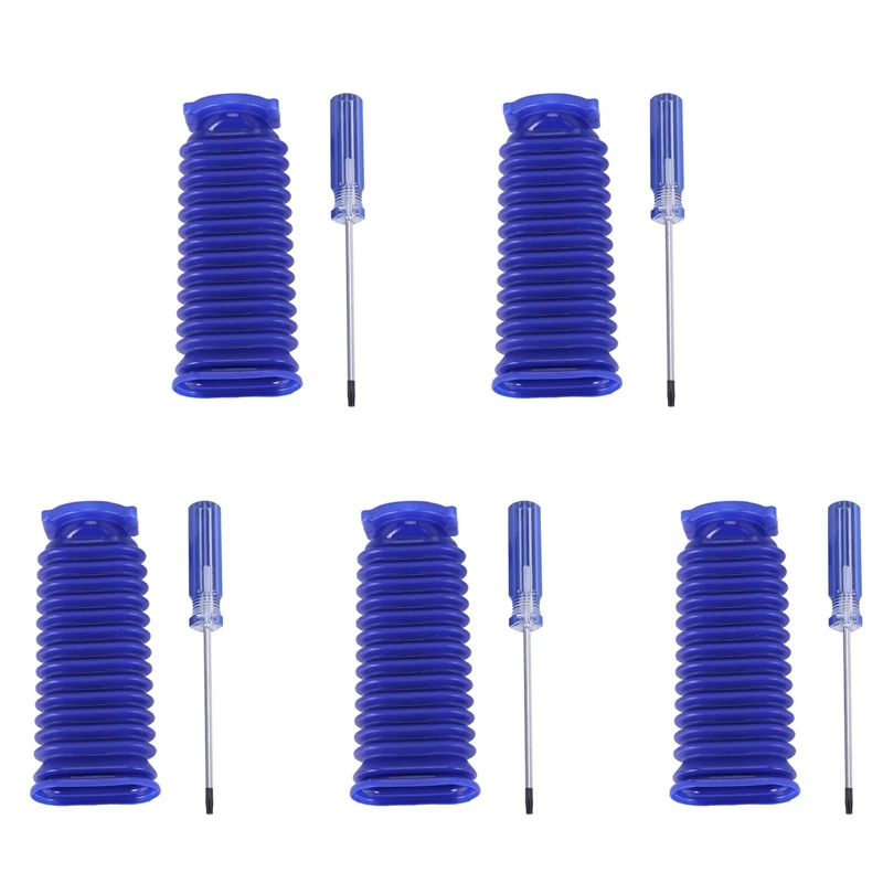 

5X For Dyson V6 V7 V8 V10 V11 Soft Velvet Roller Suction Blue Hose For Home Cleaning Vacuum Cleaner Accessories