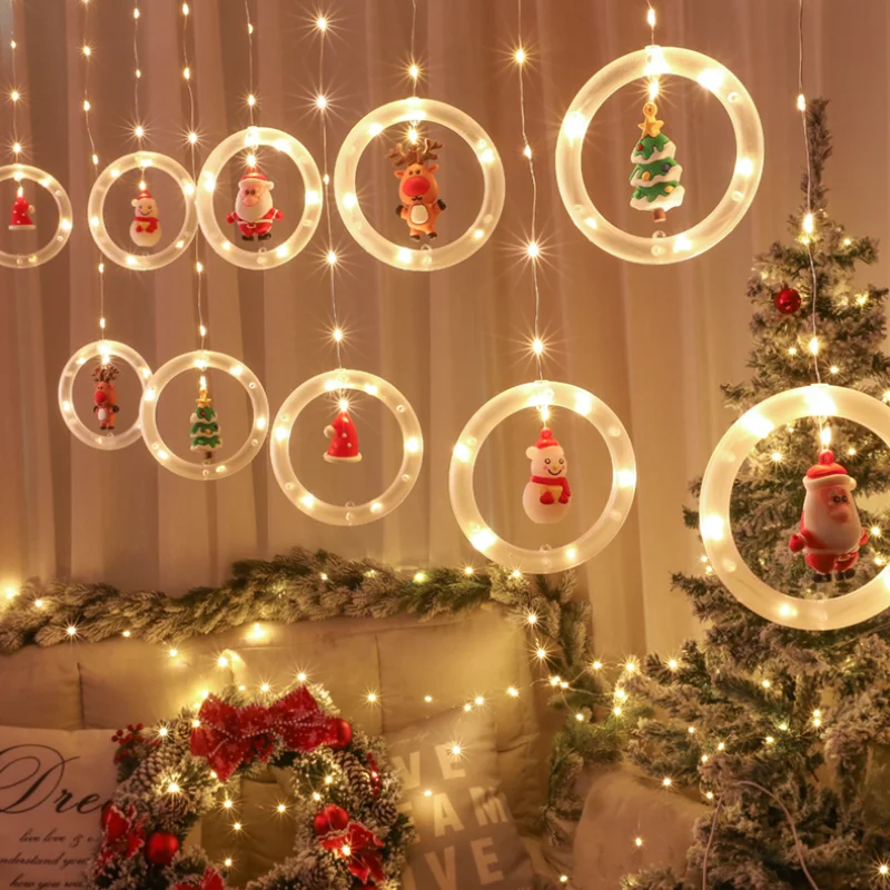 

Christmas LED Holiday Light Home Decoration Lamp Room Garland New Year Decor String Lights Santa Decoration Home Accessories