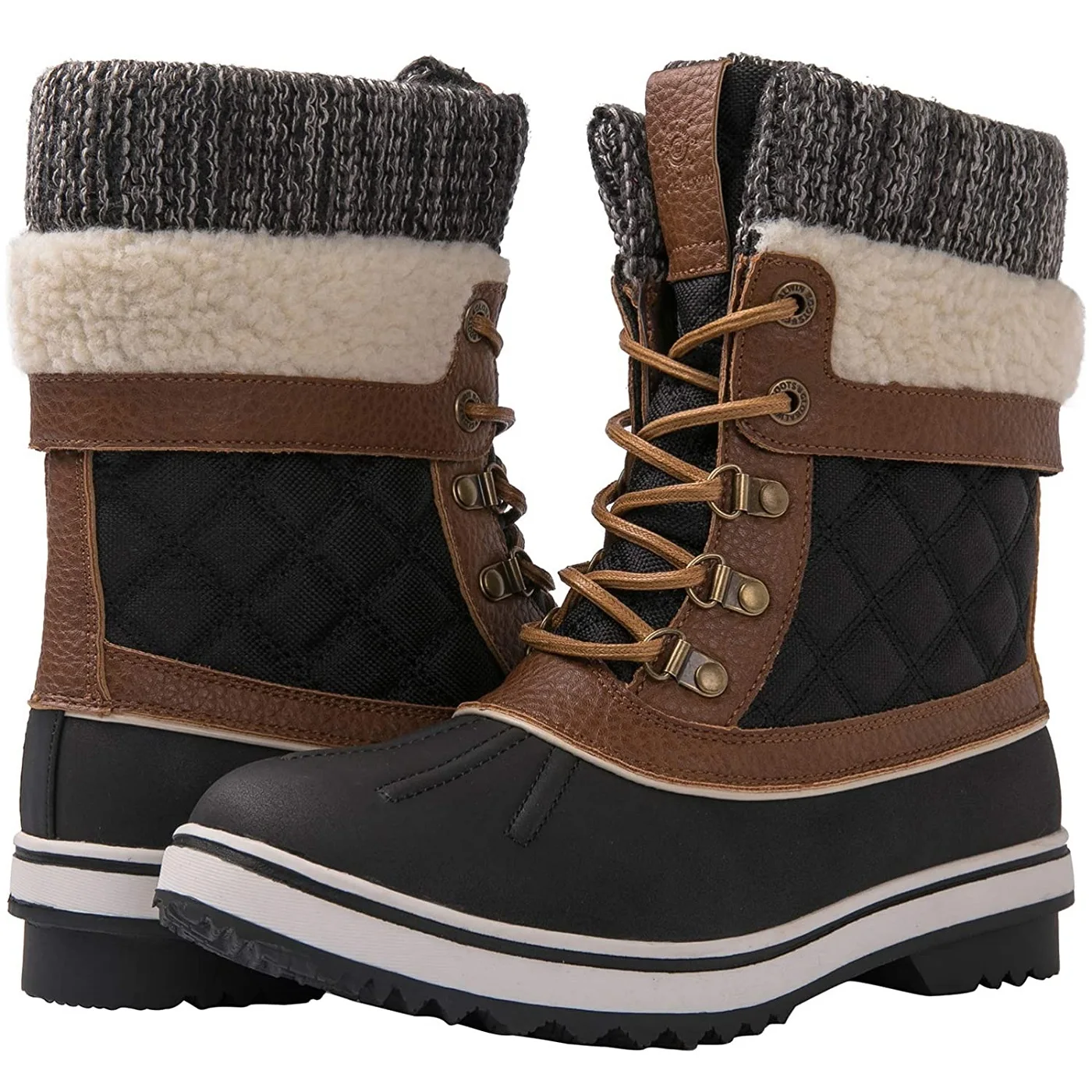 

DAFENP Women's Waterproof Winter Warm Snow Boots