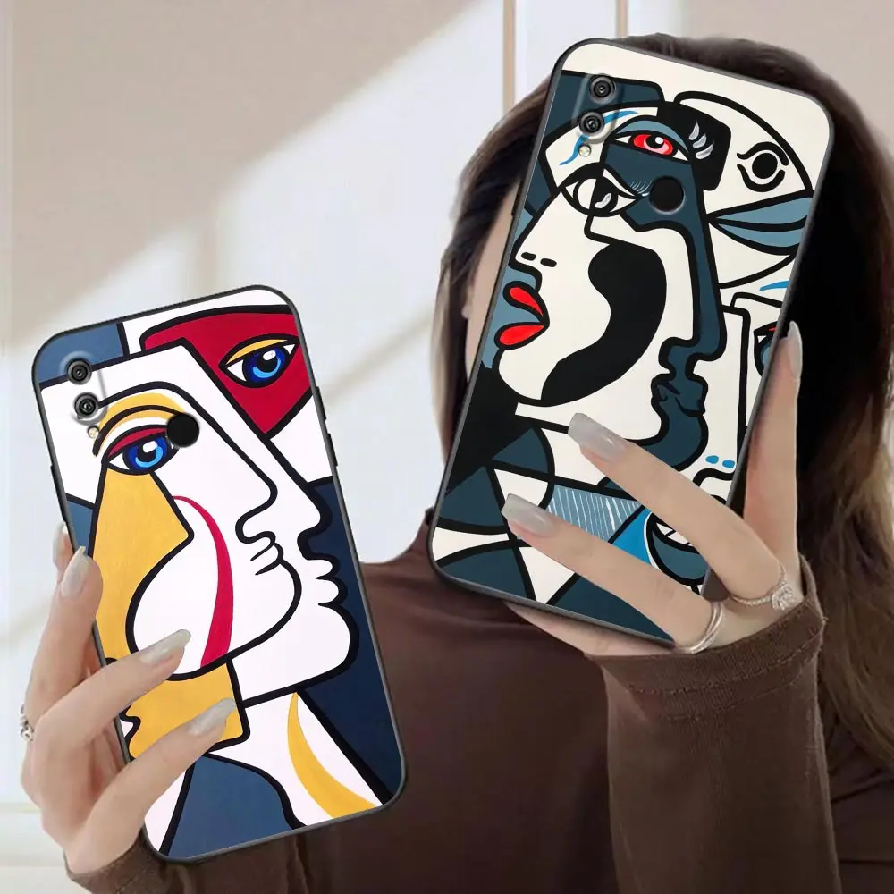 

P-Picasso Abstract Art Painting Graffiti Case For Honor 70 60SE 60 50 X40 X40I 30I 20I 20 9X 8X X9 X8 X7 X6 Pro Plus Lite Cover