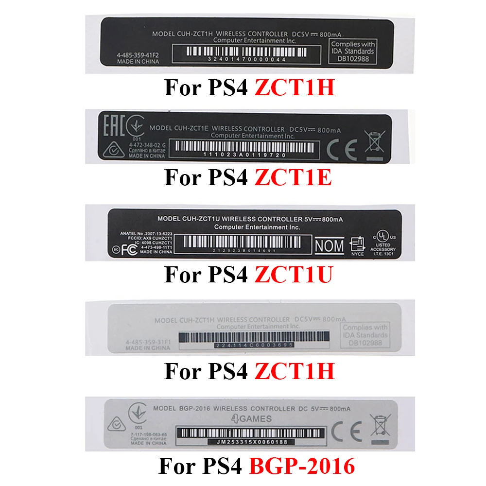 Чехол для контроллера YuXi PS3 PS4 Slim 2000 /1000 1100/1200/pro черно-белая задняя стикер этикетка
