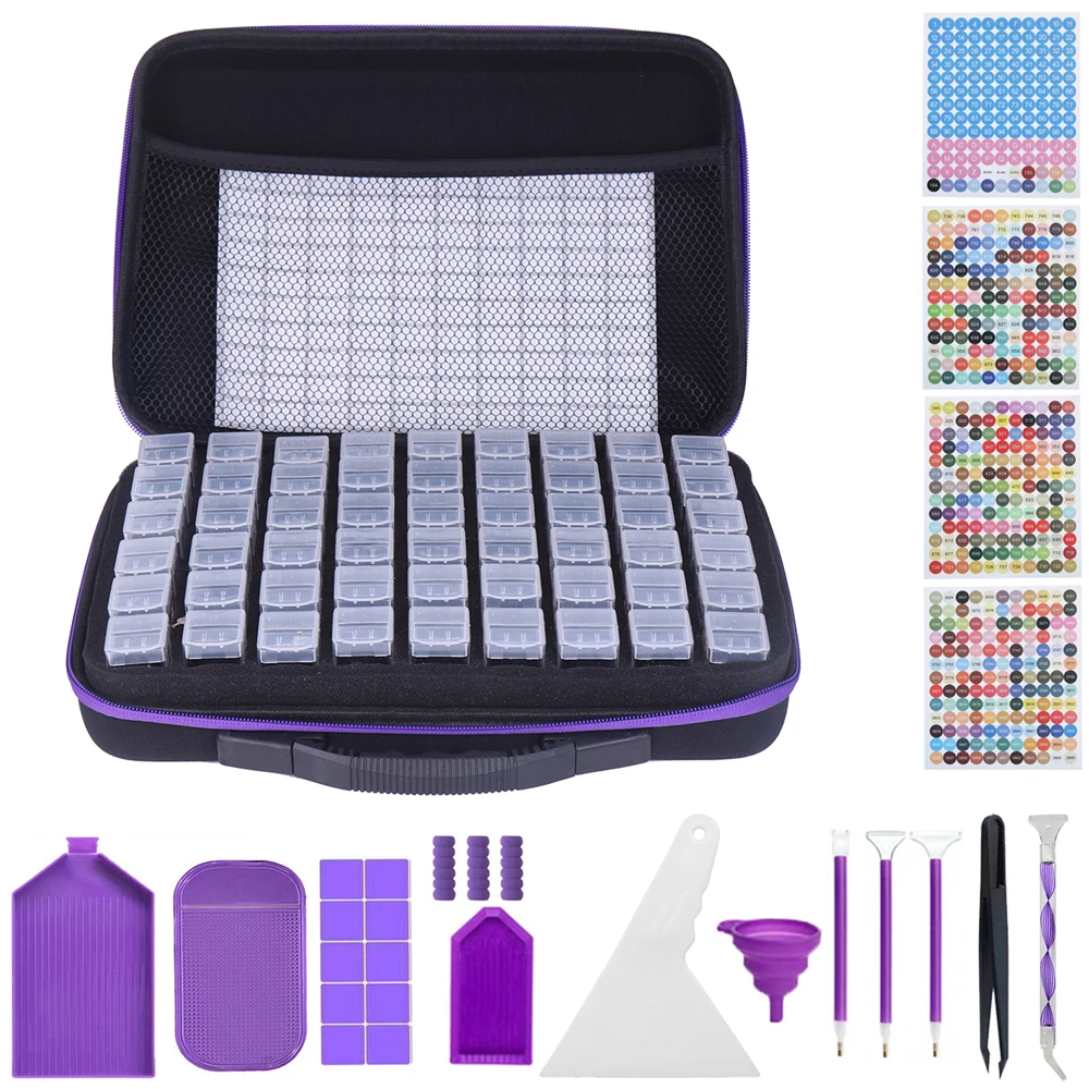 HOMFUN 54-слотовый набор сумок для хранения алмазной живописи аксессуаров