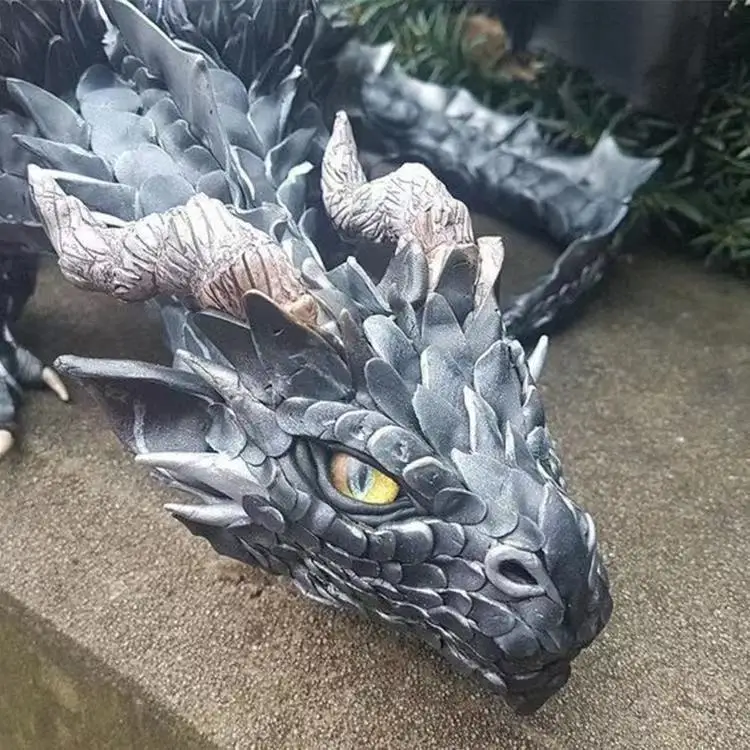 

Guardian Squatting Dragon Garden Dragon Outdoor Decoration Statue Dragon Sculpture Gothic Garden Dragon Statue Big Sculpture