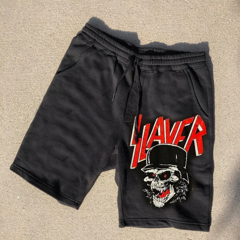 

Slayer Retro print casual shorts