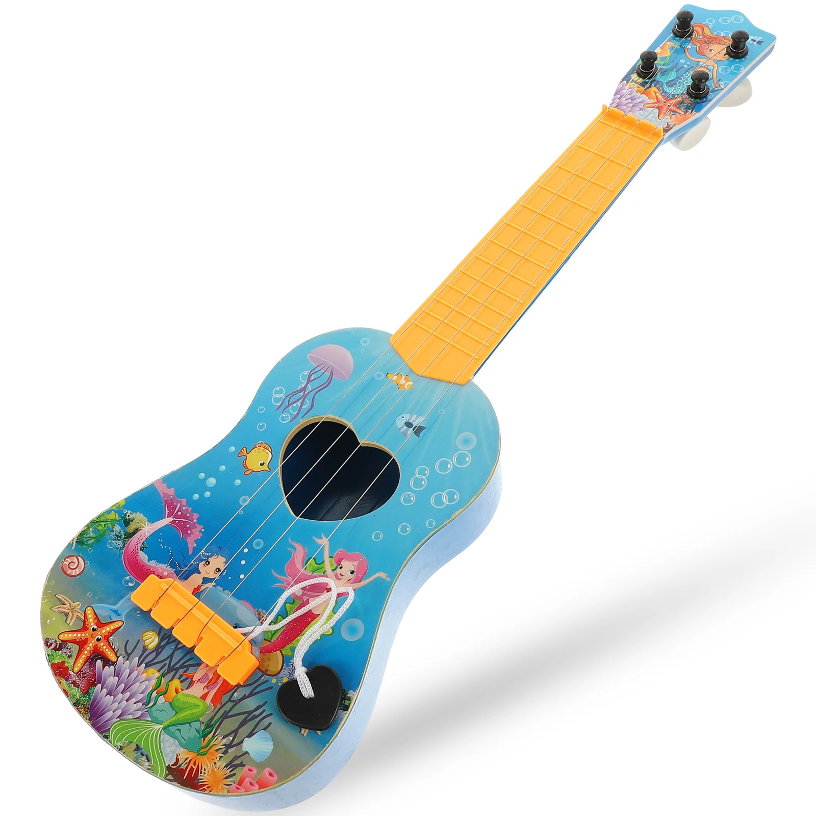 

Children's Guitar Kids Toy Mini Musical Early Learning Mermaid Plastic Plaything Ukulele 12 string guitars of 12 strings