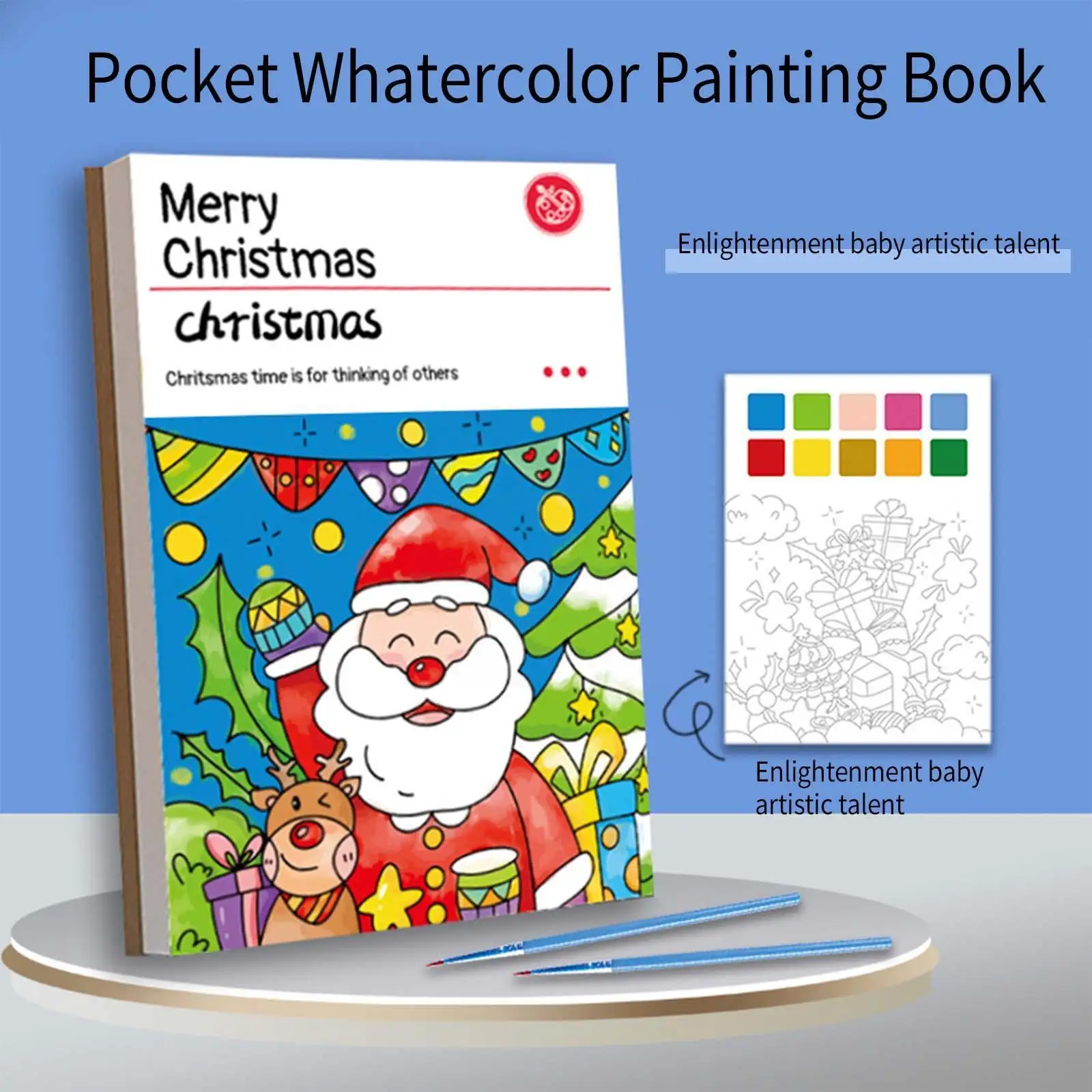 

Детская книга для рисования гуашью и граффити, книжка с рисунком принцессы и акварелью, карман для раскраски, водный подарок, картина Pai D1L3