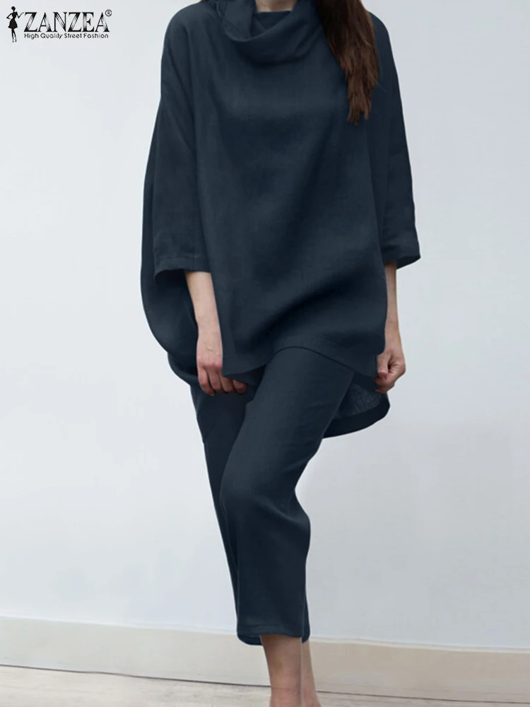 Женские весенние комплекты из 2 предметов блузка с высоким воротником и рукавом