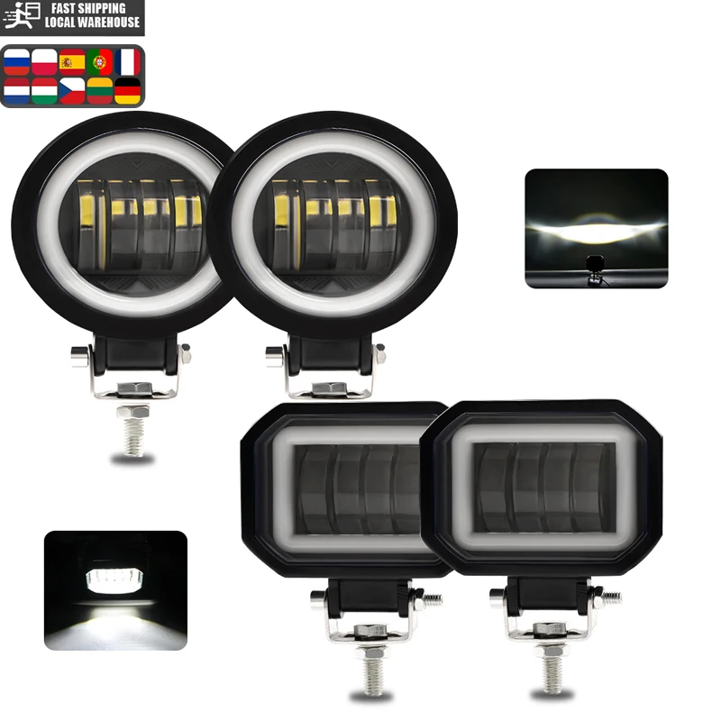 1/2 шт. яркие квадратные/круглые фары для Arctic V2 + V3 Противотуманные с ангельскими