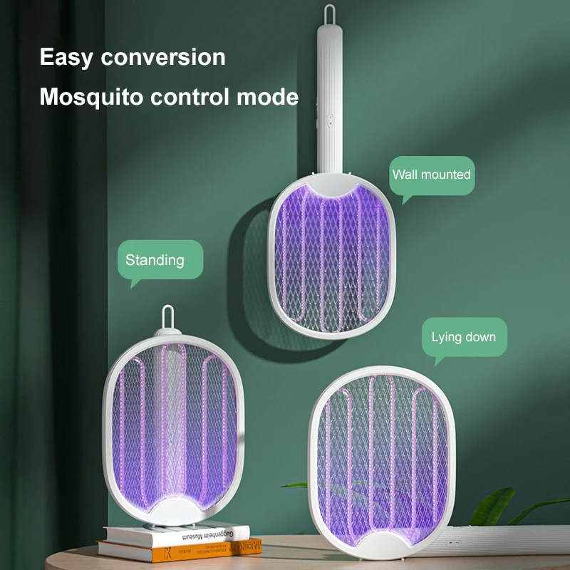

Long Battery Life Electric Mosquito Killer Mosquito Swatter Portable Indoor Outdoor Garden Supplies Bug Zappers Wall Mounted