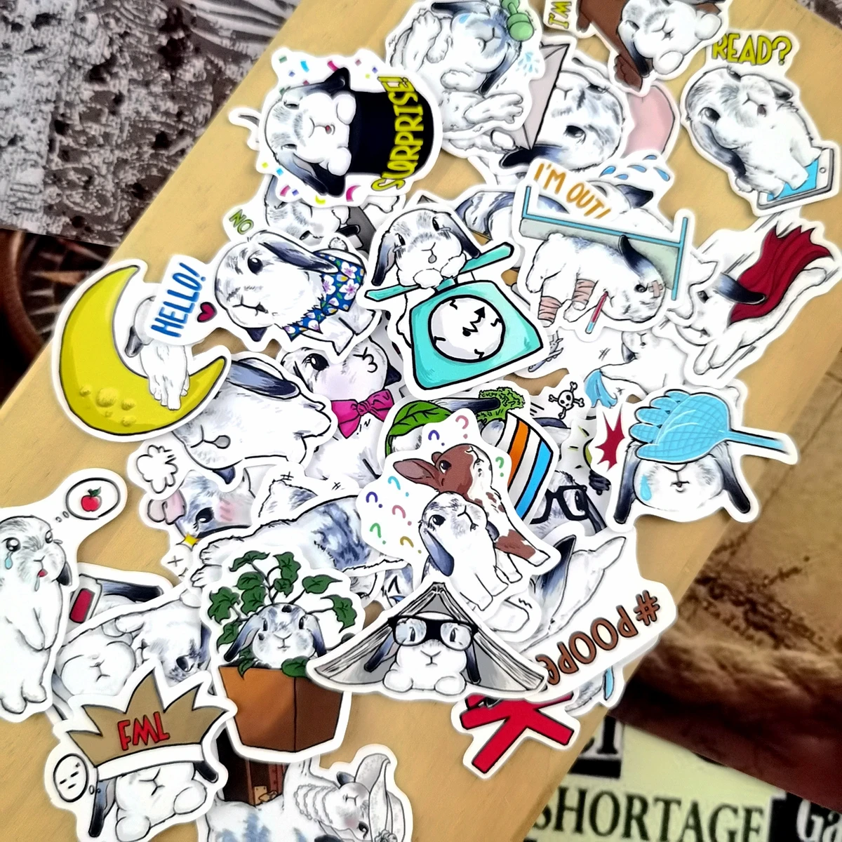 

44 шт одежда с ручной росписью милые наклейки кроликов дневник Тетрадь DIY планировщик журнала Скрапбукинг тонкий Бумага стикеры канцелярски...