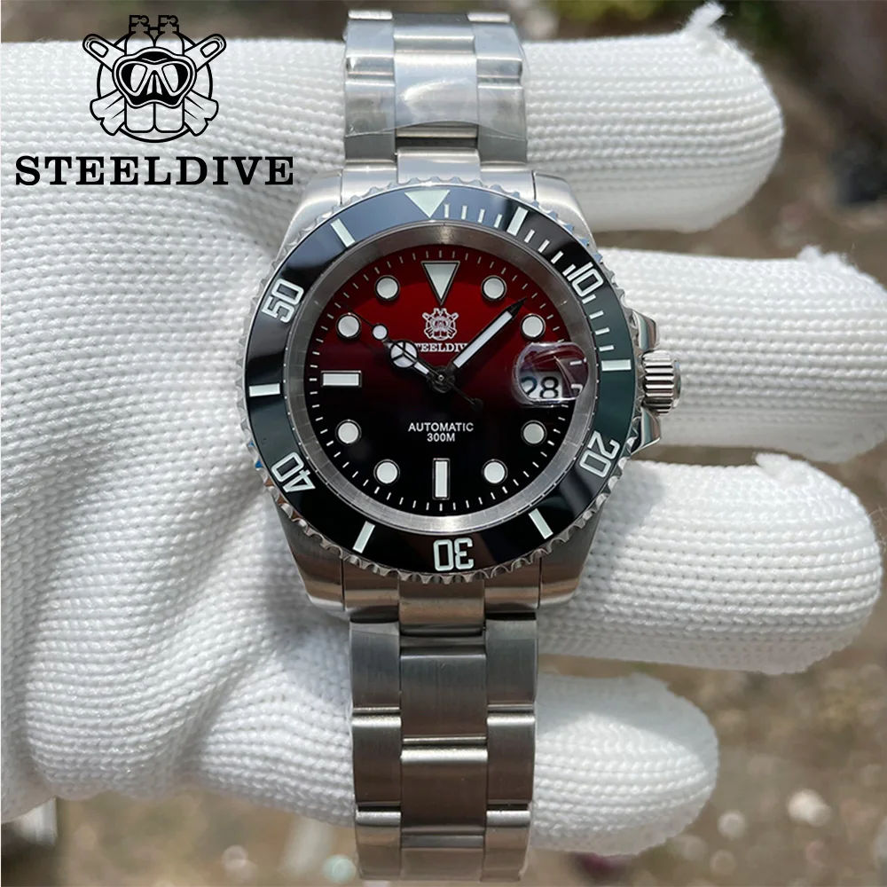

STEELDIVE SD1953 Water Ghost Diver Watch Men's Mechanical Watch Automatic BGW9 Luminous Waterproof 300M Japanese NH35 Wristwatch