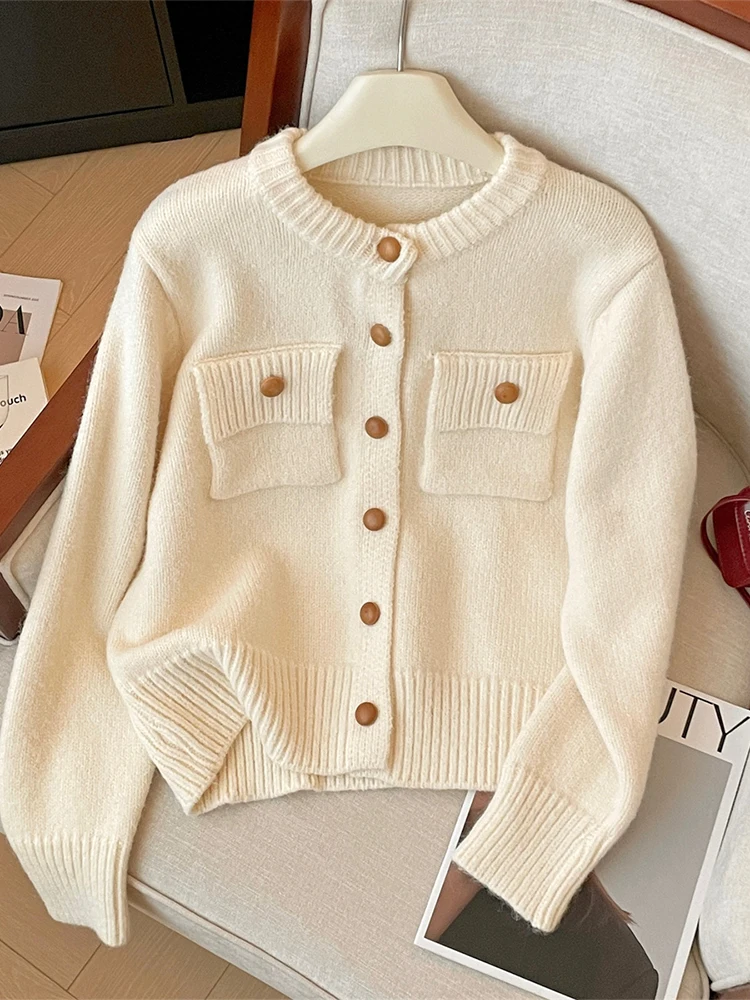 Женский желтый кардиган свитер в стиле Харадзюку 90-х годов винтажный корейский