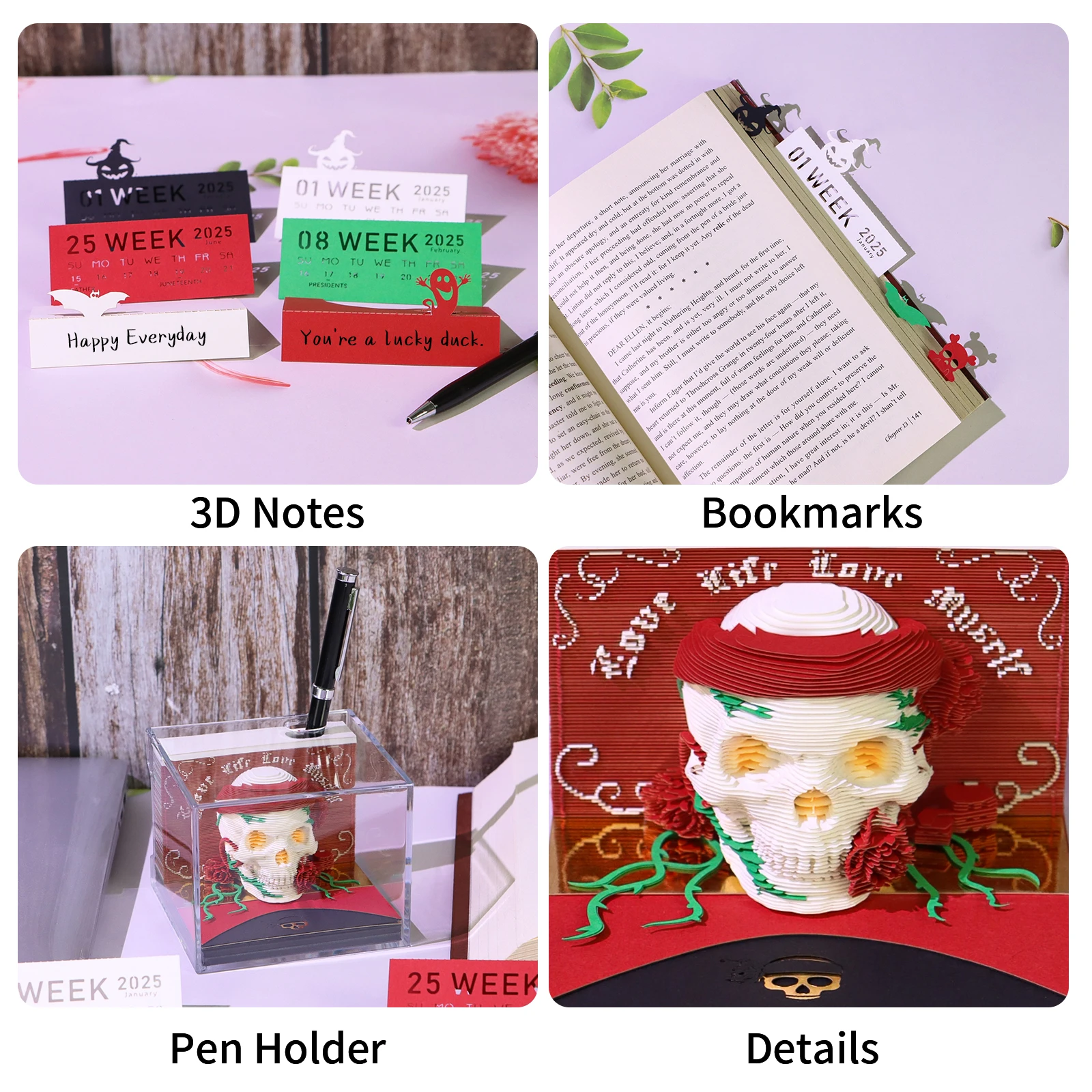 Блокнот 3D Модель Omoshiroi Block Sticky Notes Креативный настольный календарь Блокноты для