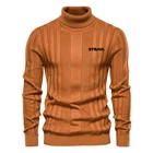 Мужской зимний трикотажный свитер STRAVA с высоким воротником, плотный теплый облегающий пуловер с высоким воротником для горного велосипеда, Мужская трикотажная одежда, свитера