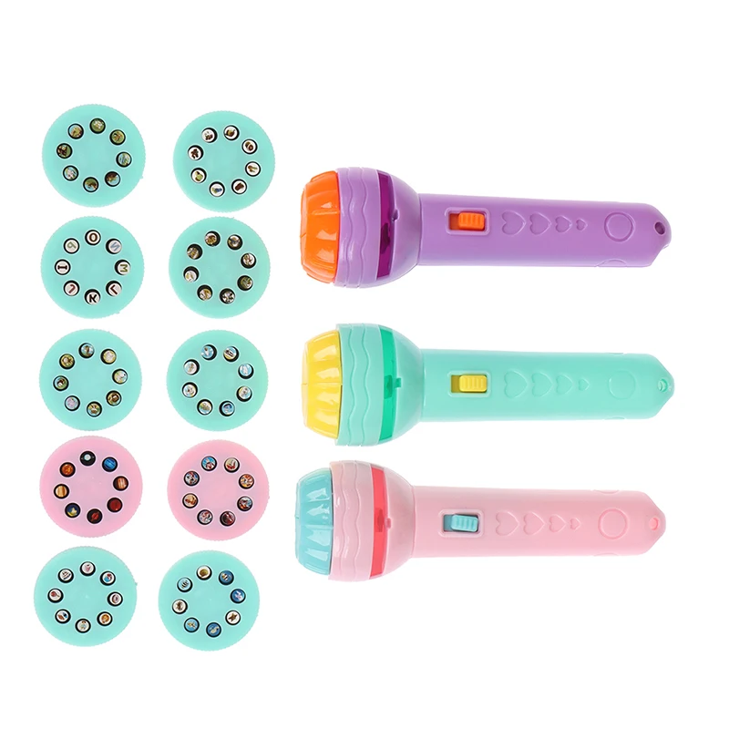 

Baby Sleeping Story Book Flashlight Projector Torch Lamp Early Education Toy For Holiday Birthday Gift Light Up Toy 8 Patterns