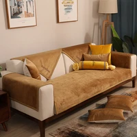 nordic velvet fabric sofa cover protector l shape corner sofa covers for living room non slip plush sofa couch towel 1234seat