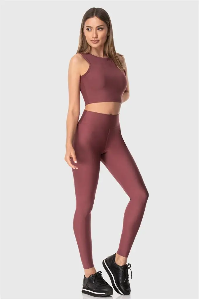 Superstacy High Waist Rose Dried Sports Leggings