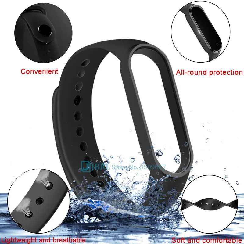 Ремешок для Mi Band 5 6 7 Xiaomi 5/6/7 сменный мягкий силиконовый ремешок наручных часов 4