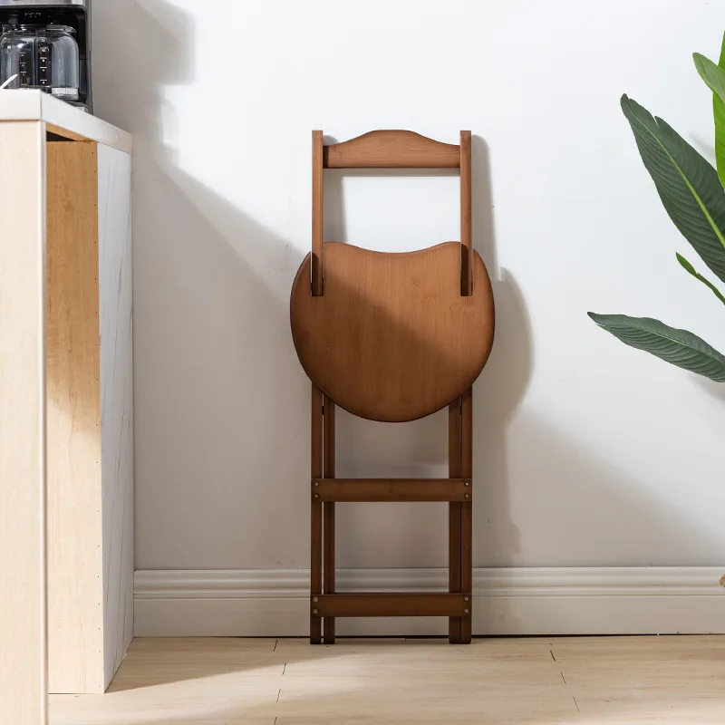 

Bamboo Bar Chair High Chair Foldable Small Apartment Household High Stool Bar Chair Milk Tea Shop Front Comedor 4 Sillas