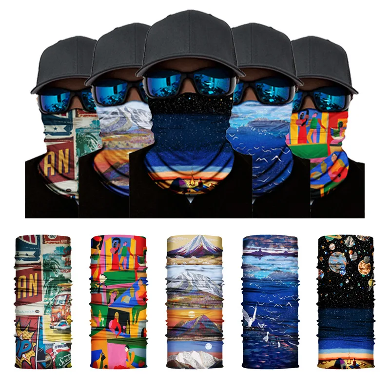 

Pattern Series Warm Head Cover Outdoor Camping Variety Magic Headscarf Multifunctional Polyester Printing