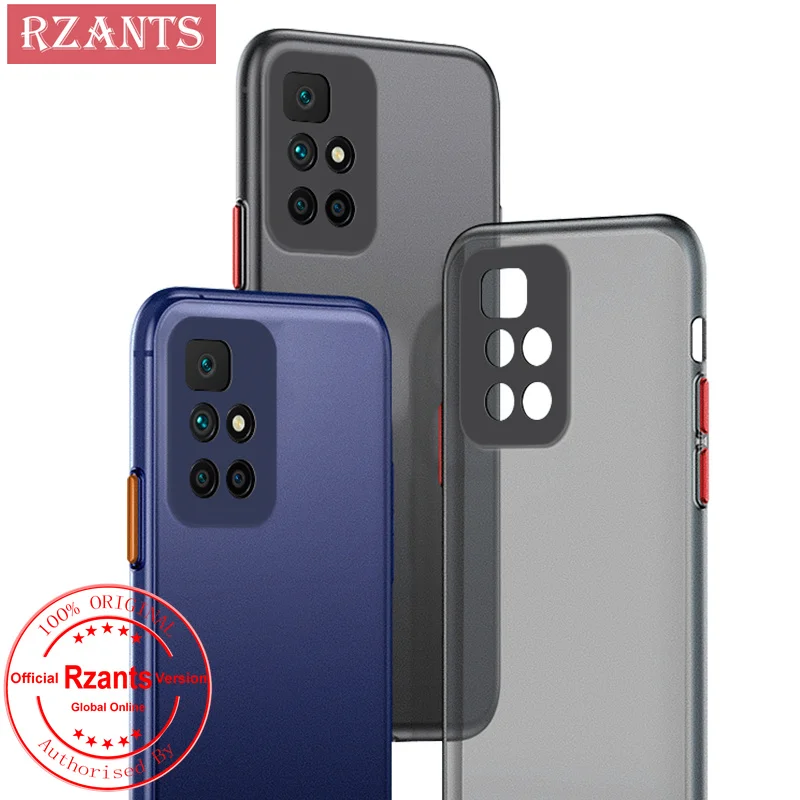 

Простой чехол Rzants для телефона Xiaomi Redmi 10 [UU Thin] Матовый ультратонкий полупрозрачный цветной чехол для телефона с кнопками