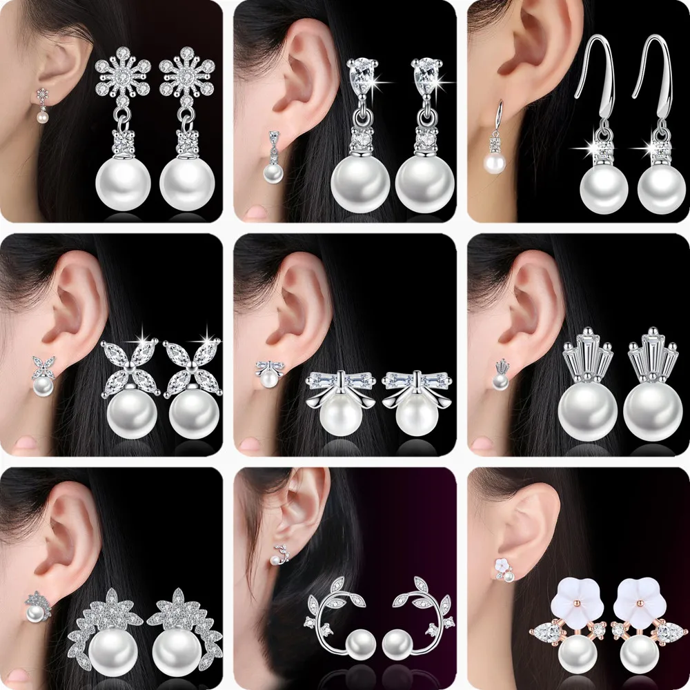 

Женские серьги из серебра 925 пробы, с фианитом